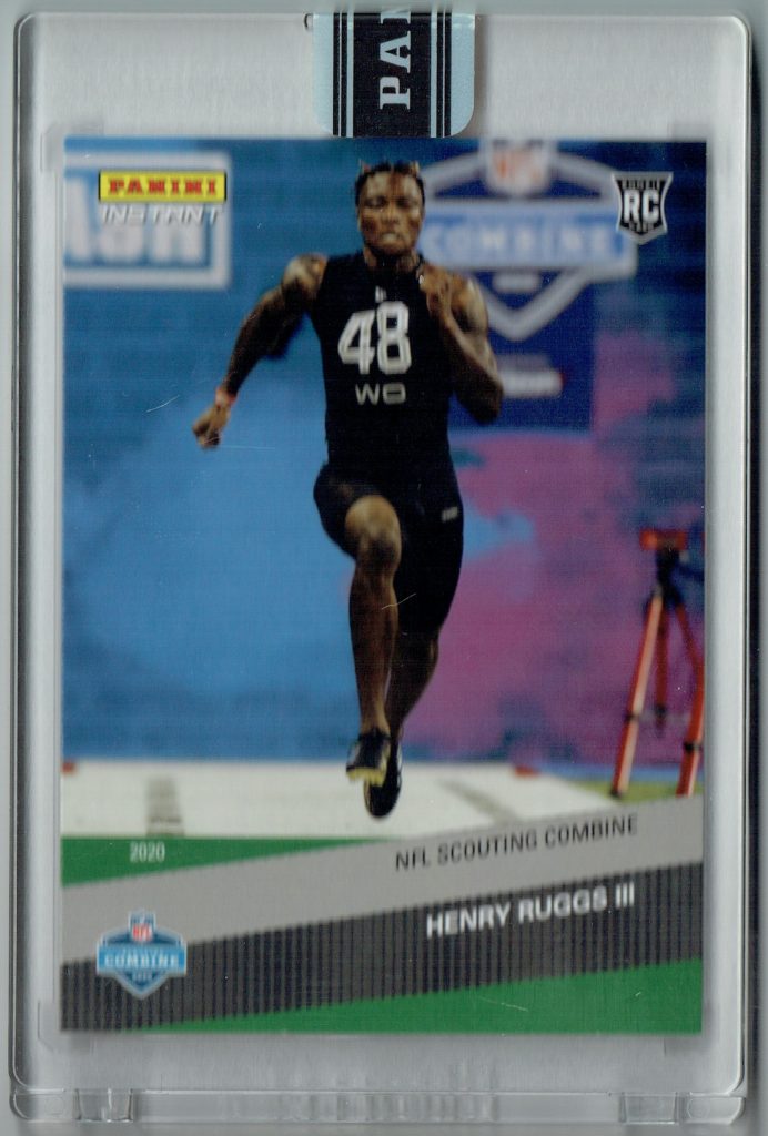 Henry Ruggs III 2020 Panini Instant 7 Green, 2/5 Made NFL Combine