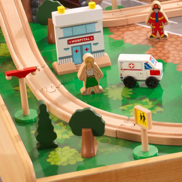 kidkraft adventure town railway train set