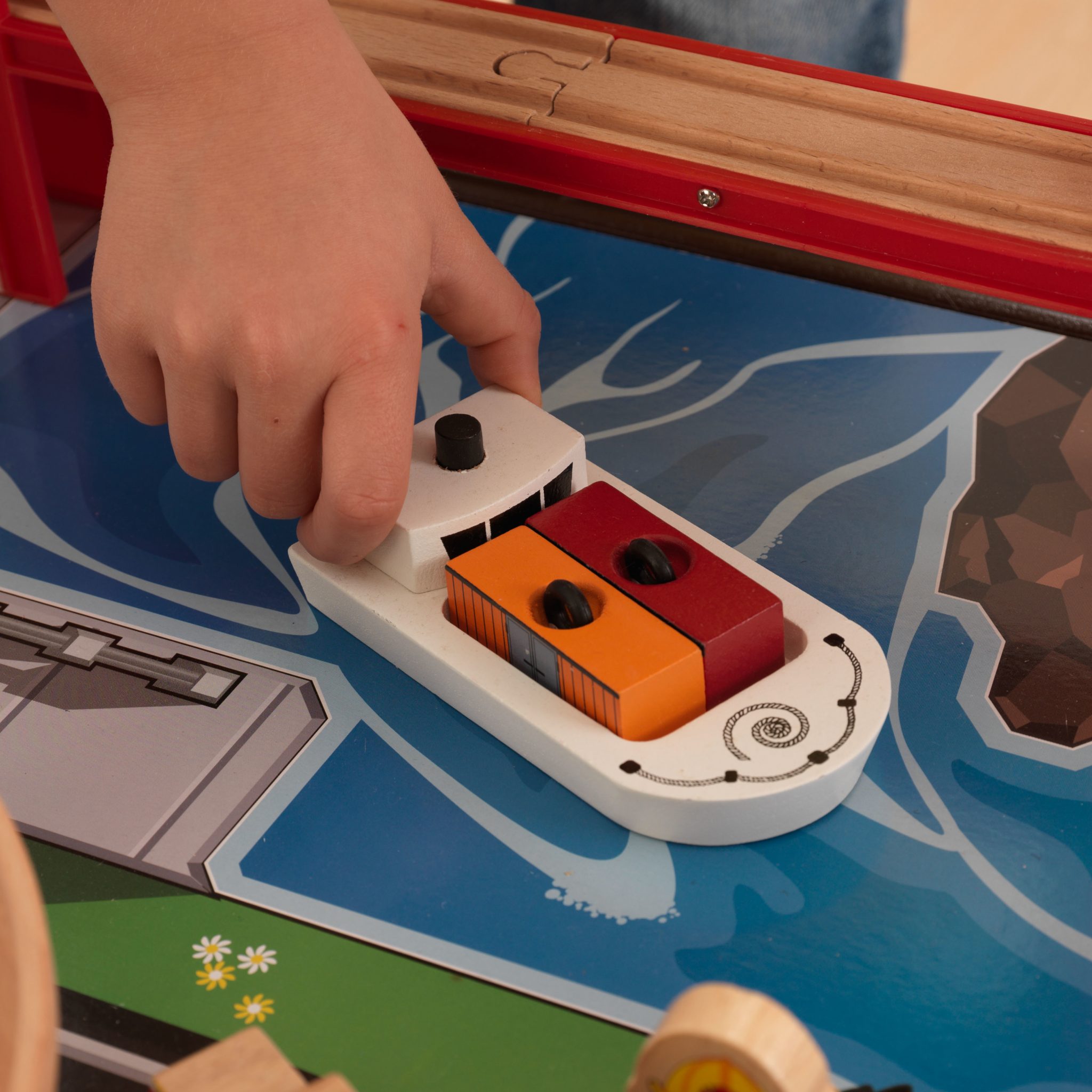 kidkraft wooden train table