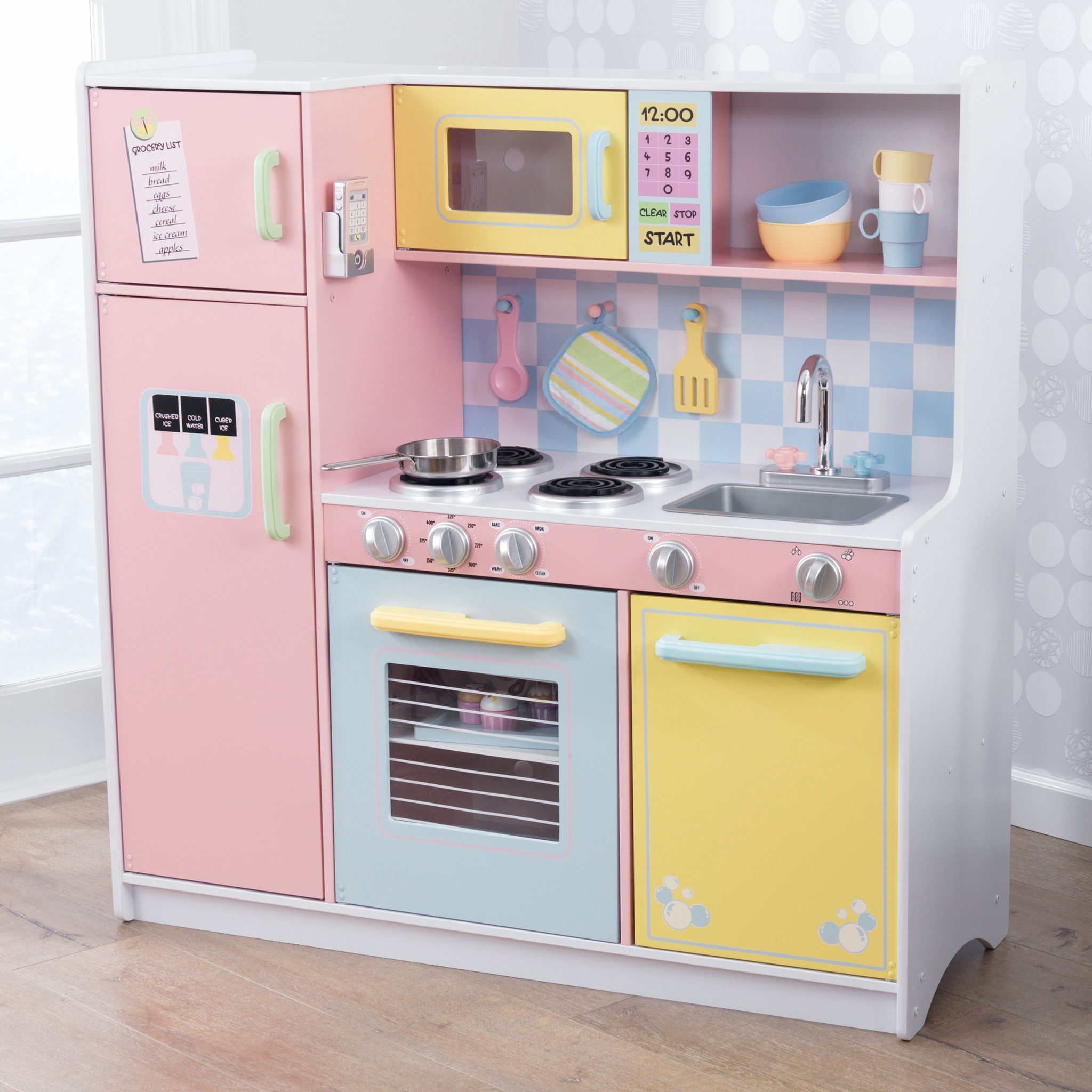 kidkraft large play kitchen pastel