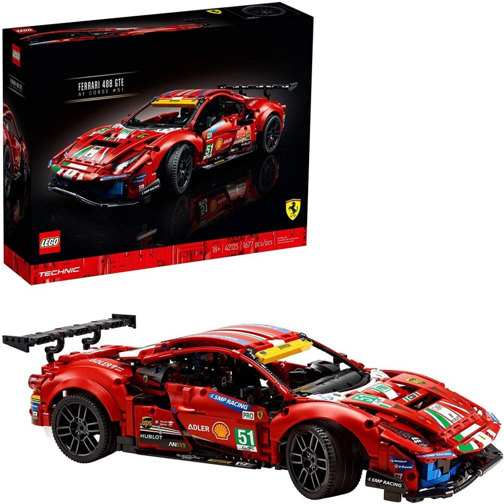 LEGO Technic Ferrari 488 GTE AF Corse #51 42125 Building Toy (1,677 ...