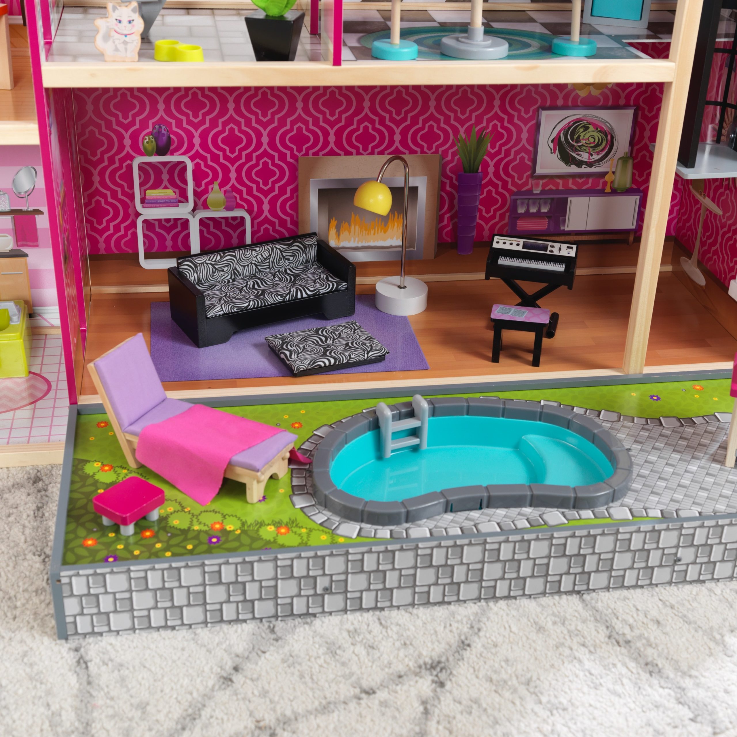 kidkraft uptown wooden modern dollhouse