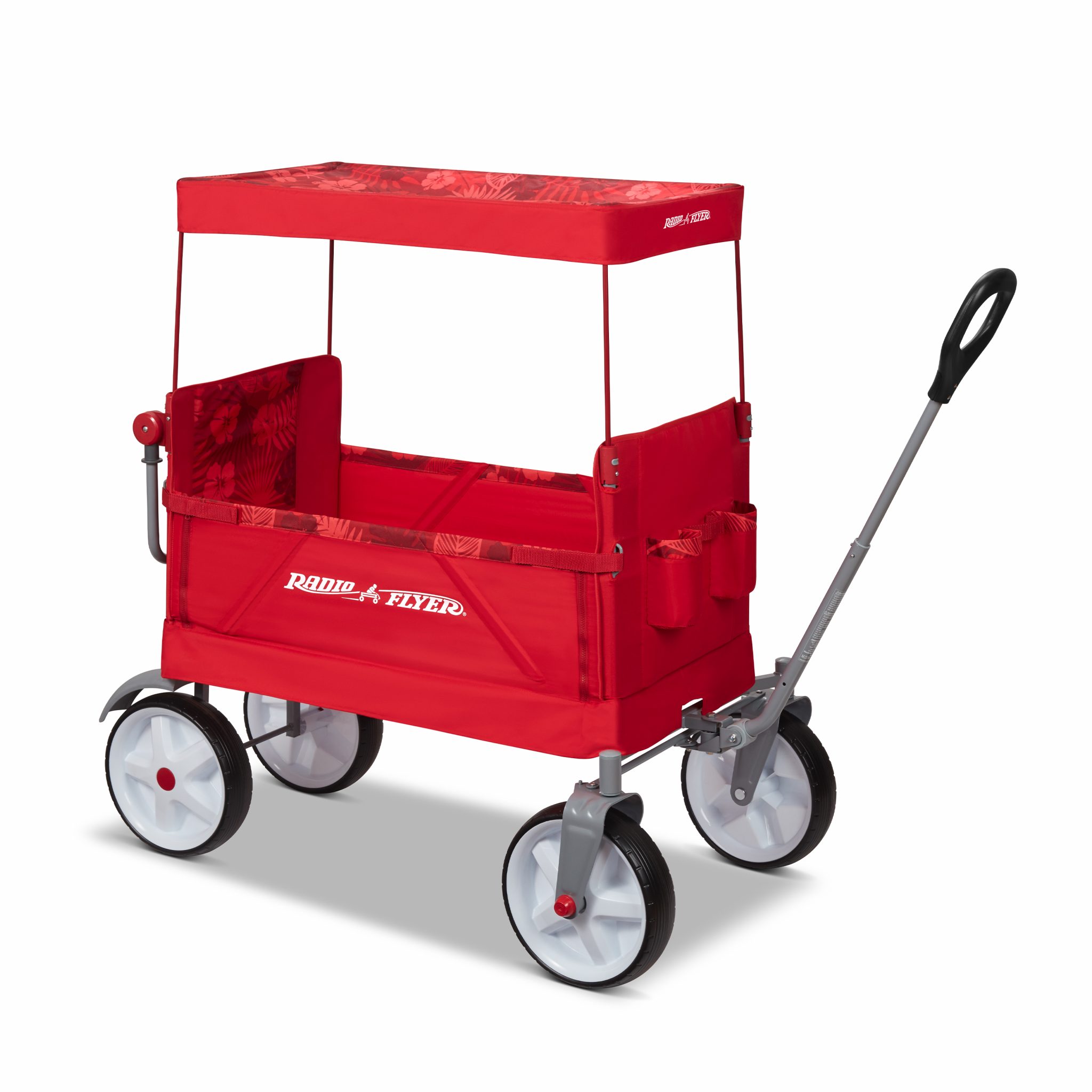 Radio Flyer, Beach & Boardwalk EZ Fold Wagon, Recycled Fabric, Red