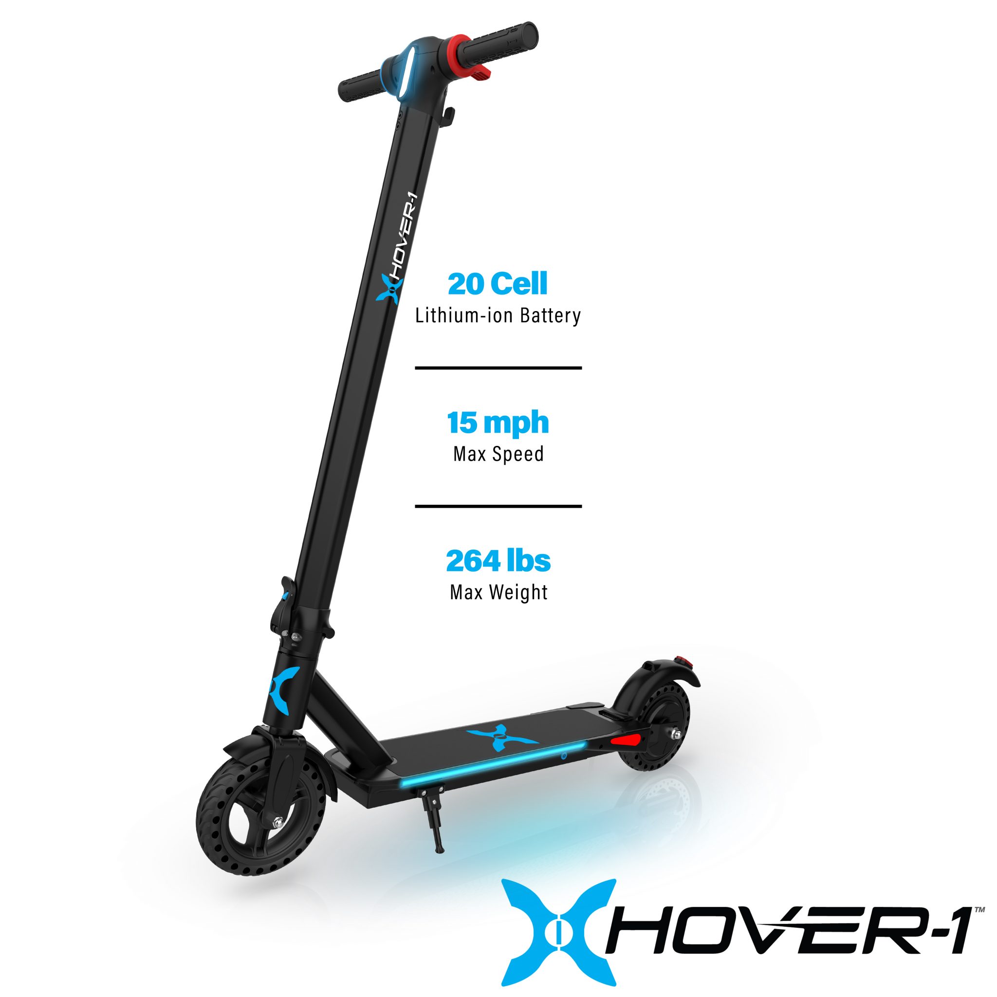 Hover1 Edge Electric Scooter w/ LED Headlight, Builtin Bluetooth