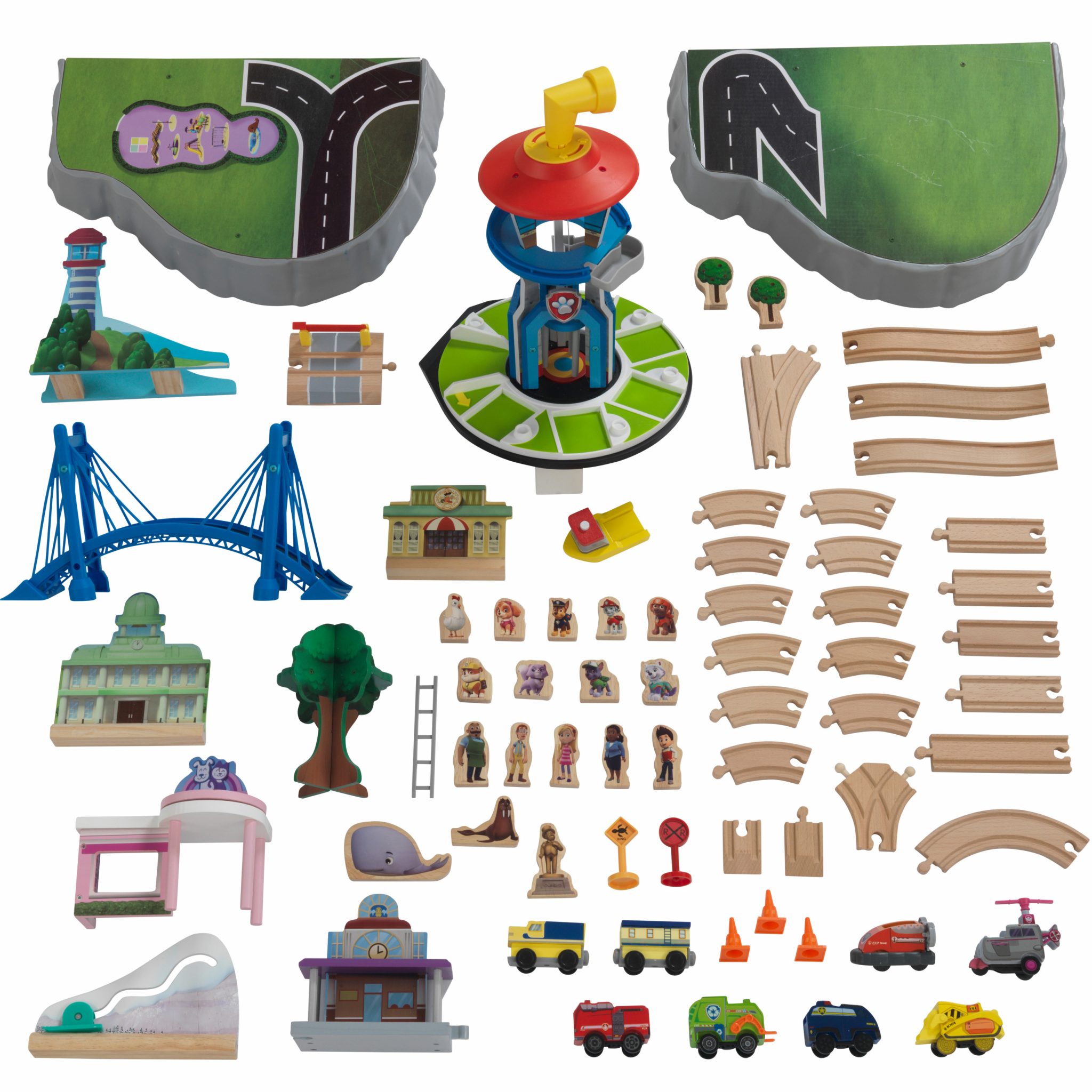 paw patrol wooden train