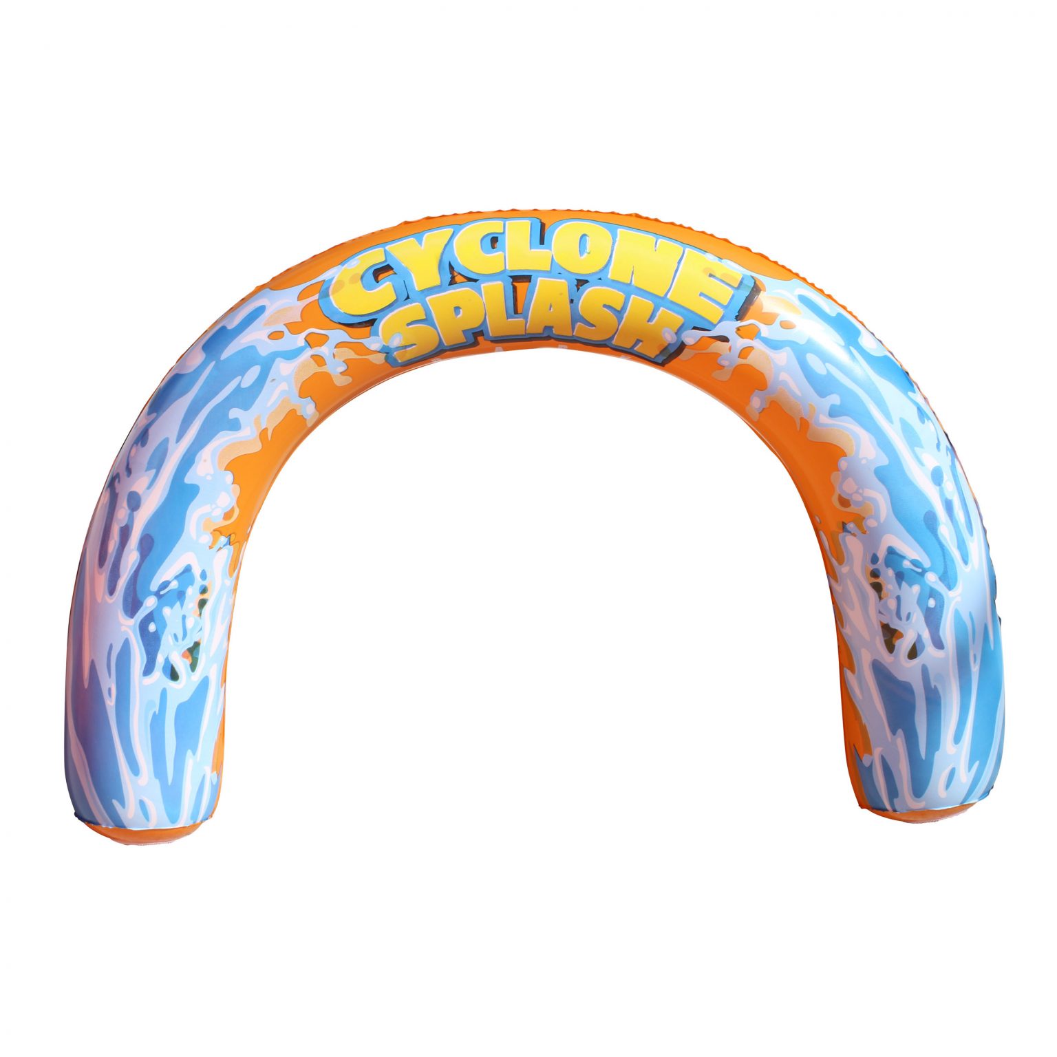 banzai cyclone splash park inflatable with sprinkling slide and water aqua pool