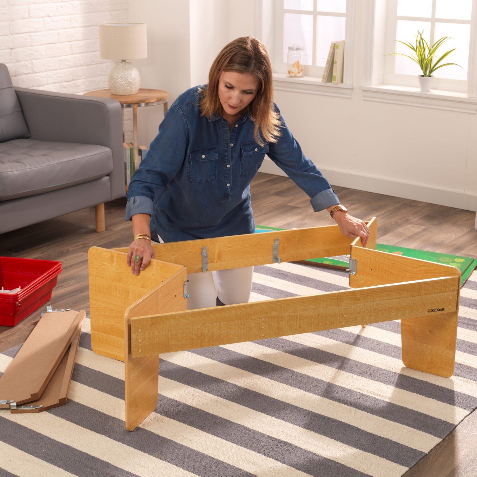 kidkraft adventure town railway train set & table